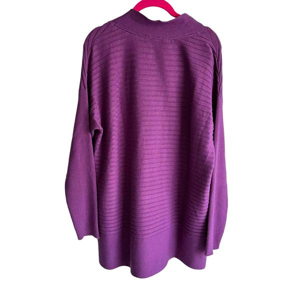 NWT SOFT SURROUNDINGS Raspberry Boheme Ladies Casual V-Neck‎ Sweater, M - Picture 3 of 6
